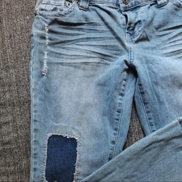 ~{Calvin Klein}~ Vintage patchwork flare jeans. - Picture 5 of 8